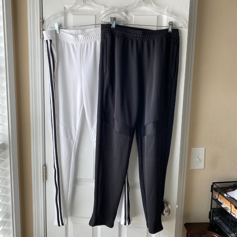 Adidas | 2 Pair Black and White Tapered Fit Training Pants